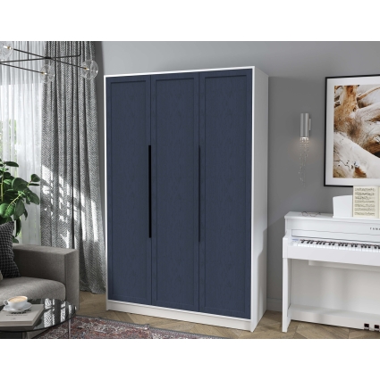 Шкаф распашной Тренд КТ-Ш3 (Белый платинум ЛДСП/ Дуб королевский ЛМДФ) Ш1360 В2128 Г547